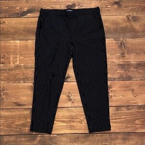 Liverpool Black Striped Women's Dress Pants